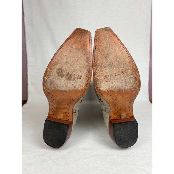 SHYANNE WOMENS LASER CUT WESTERN LEATHER COWBOY BOOTS SIZE 8.5M Festival Country - Picture 7 of 12